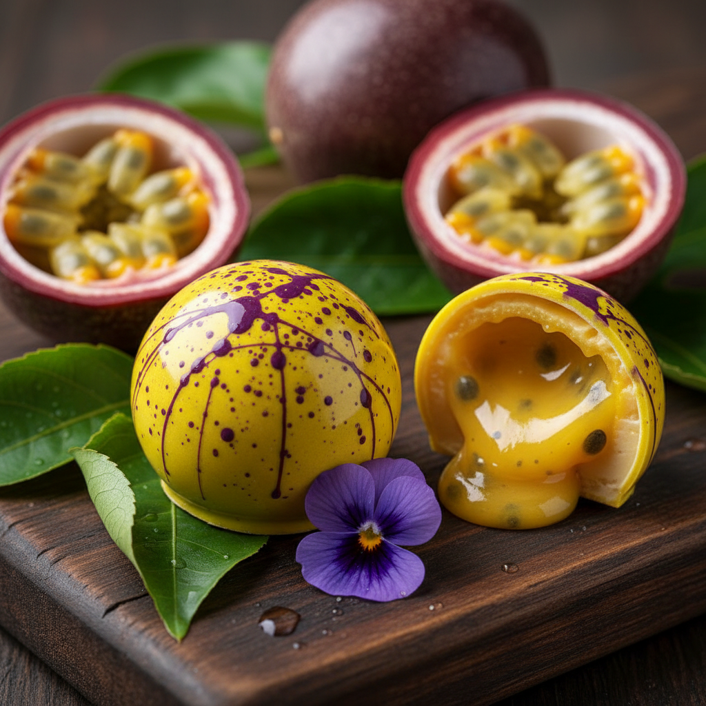 Passionsfrugt ganache